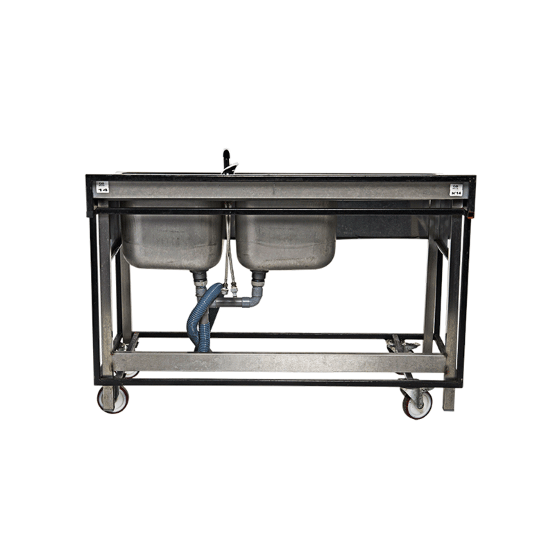 Evier double 140 x 70 x H 85 cm