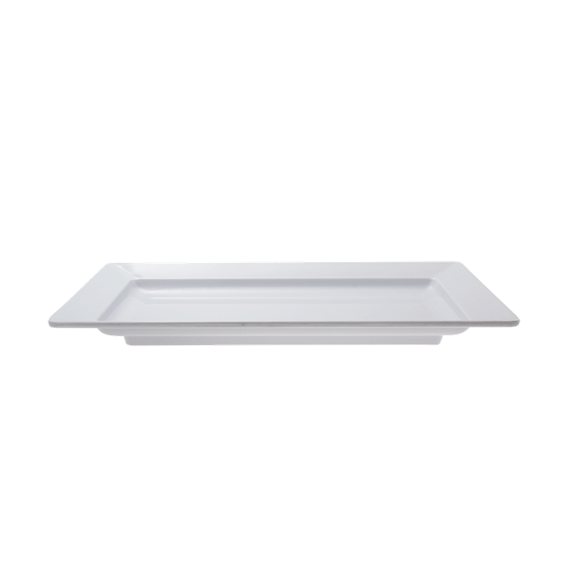 Plat blanc en mélamine 50 x 27 cm