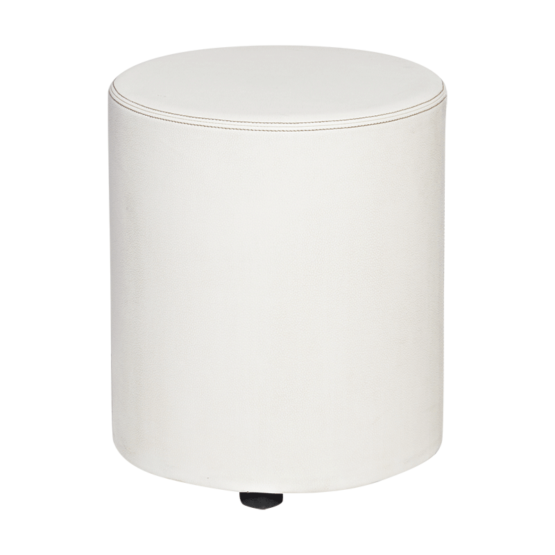 Pouf Monroe blanc Ø 40 cm H 48 cm
