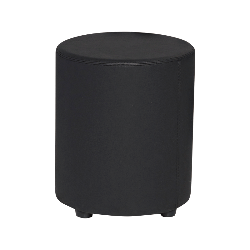 Pouf Monroe noir Ø 40 cm H 48 cm