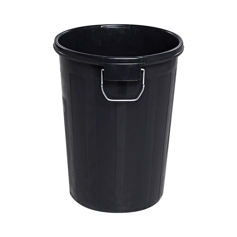 Zwarte plastieken vuilbak 110 L