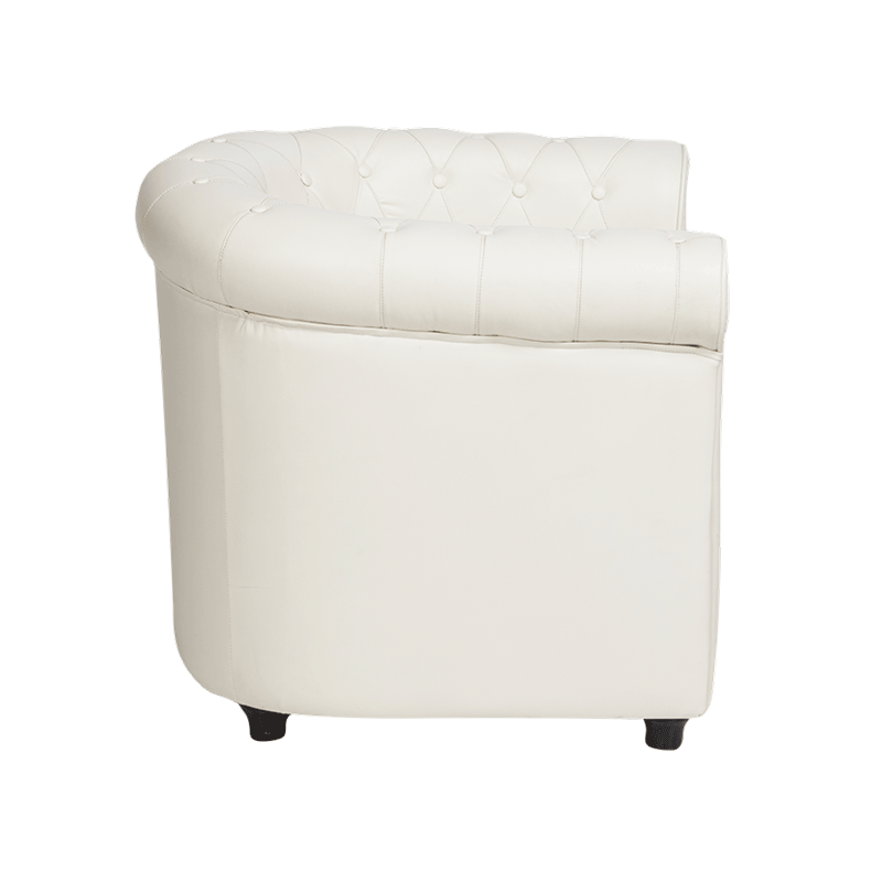 Club Chesterfield blanc 82 x 75 cm H 75 cm
