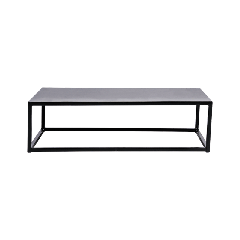 Zwarte lage tafel Linea 60 x 97 cm H 27 cm
