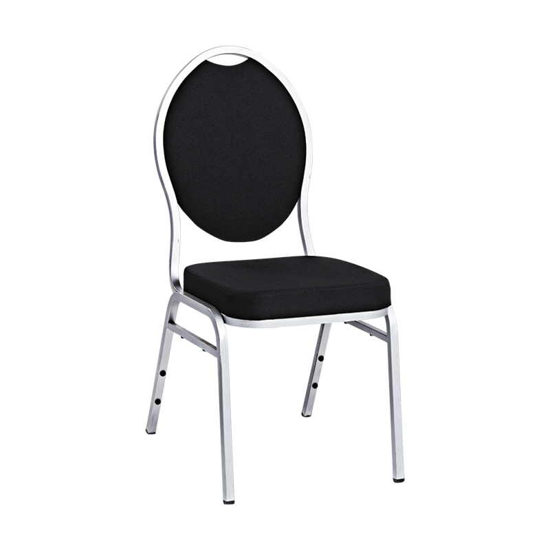 Zwarte stapelstoel