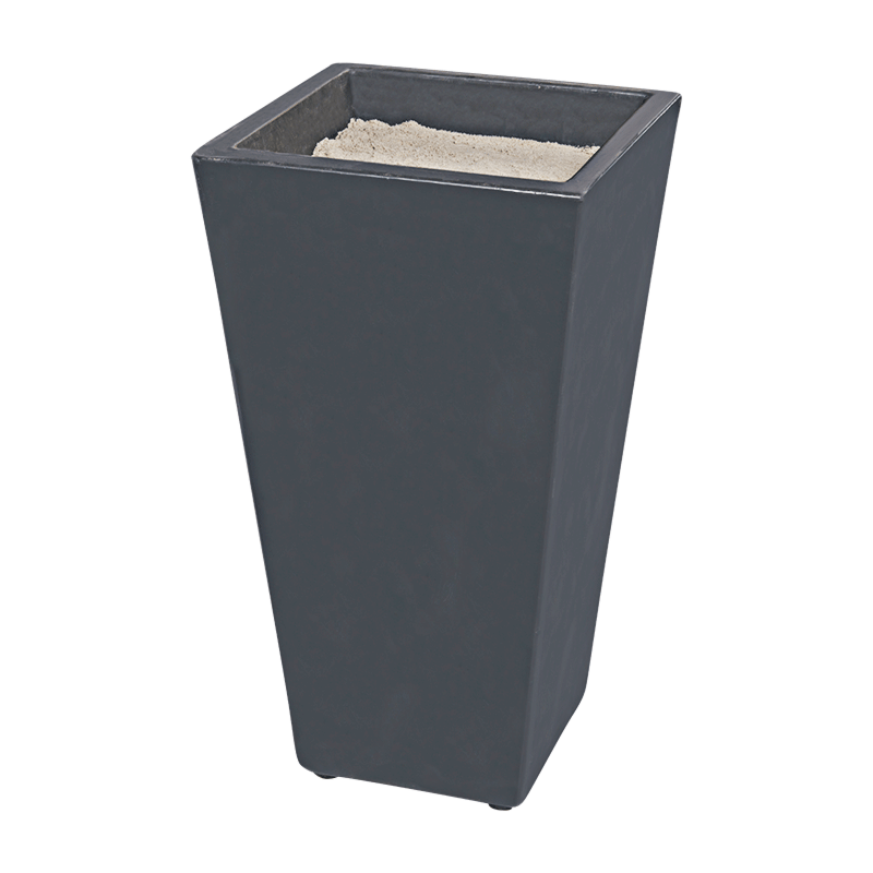 Donker grijze asbak kolom H 75 cm