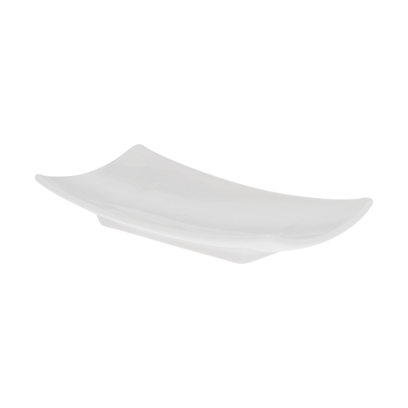 Mini assiette rect. courbée 14,5x7cm 2 cl