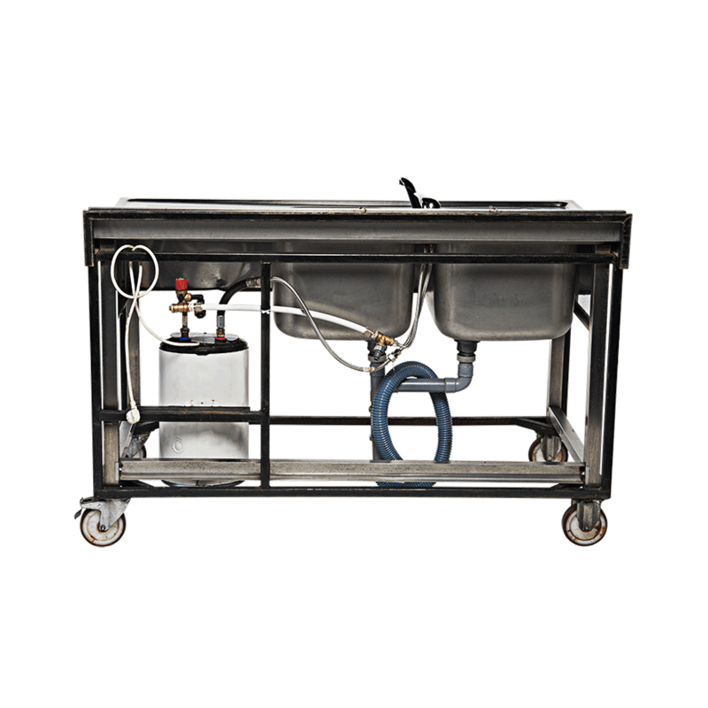 Dubble spoelbak met boiler 10 L 220 V