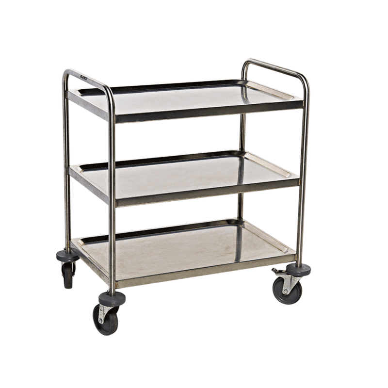 Inox serveerwagen 80 x 40 x H 95 cm