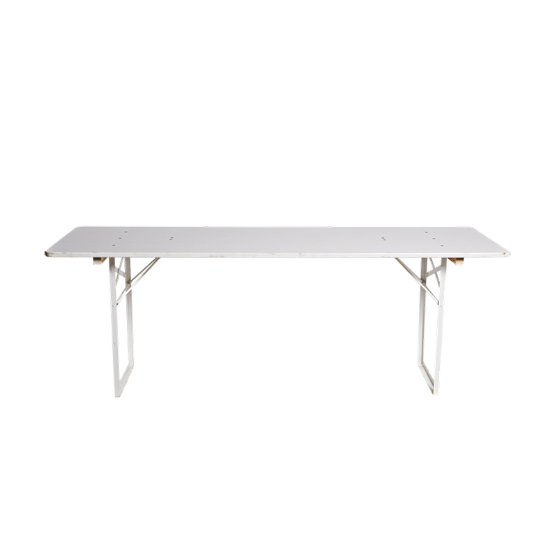 Table en pin blanche 70 x 220 cm H 73 cm