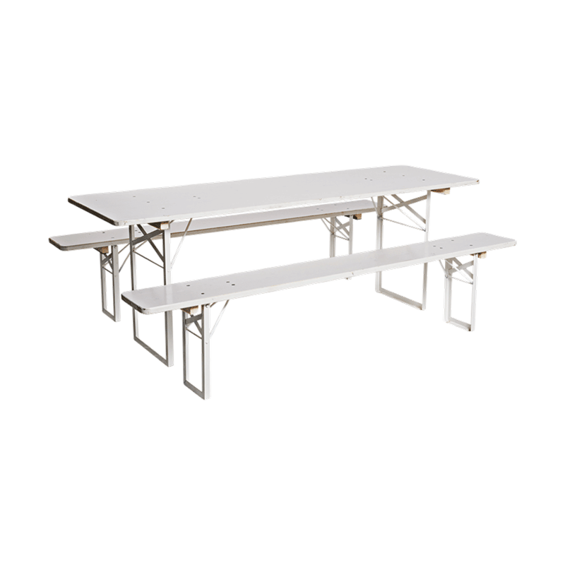 Table en pin blanche 70 x 220 cm H 73 cm