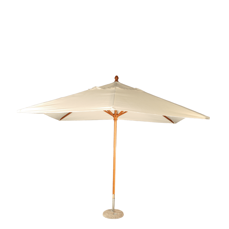 Parasol Louisiane écru 300 x 300 cm + socle granit Ø 50 cm