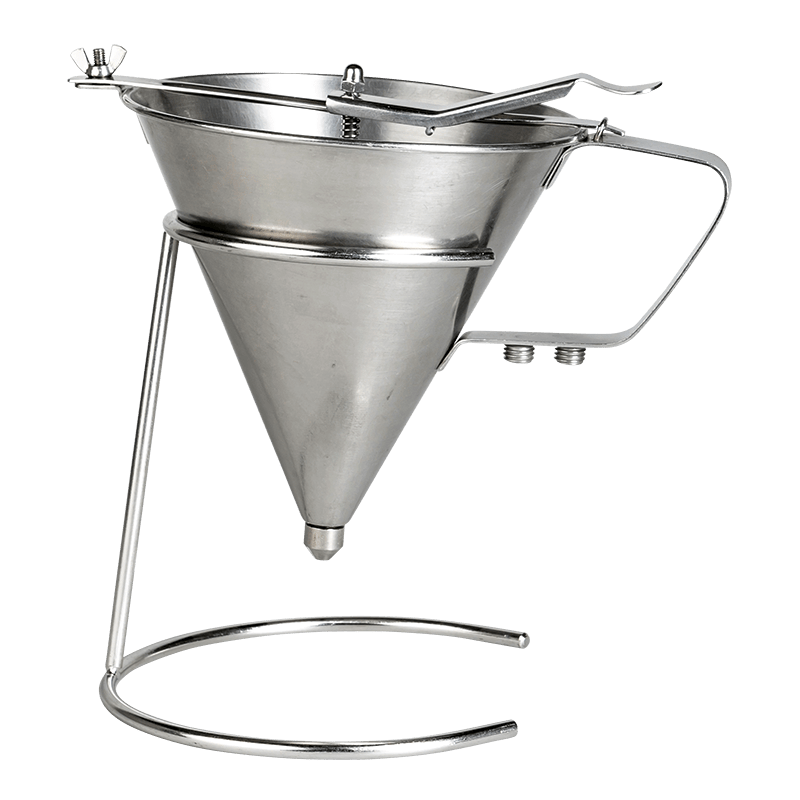 Entonnoir automatique en inox avec support