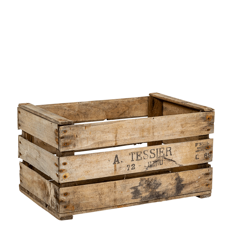 Caisse en bois Vintage 24 x 55 cm H 35 cm