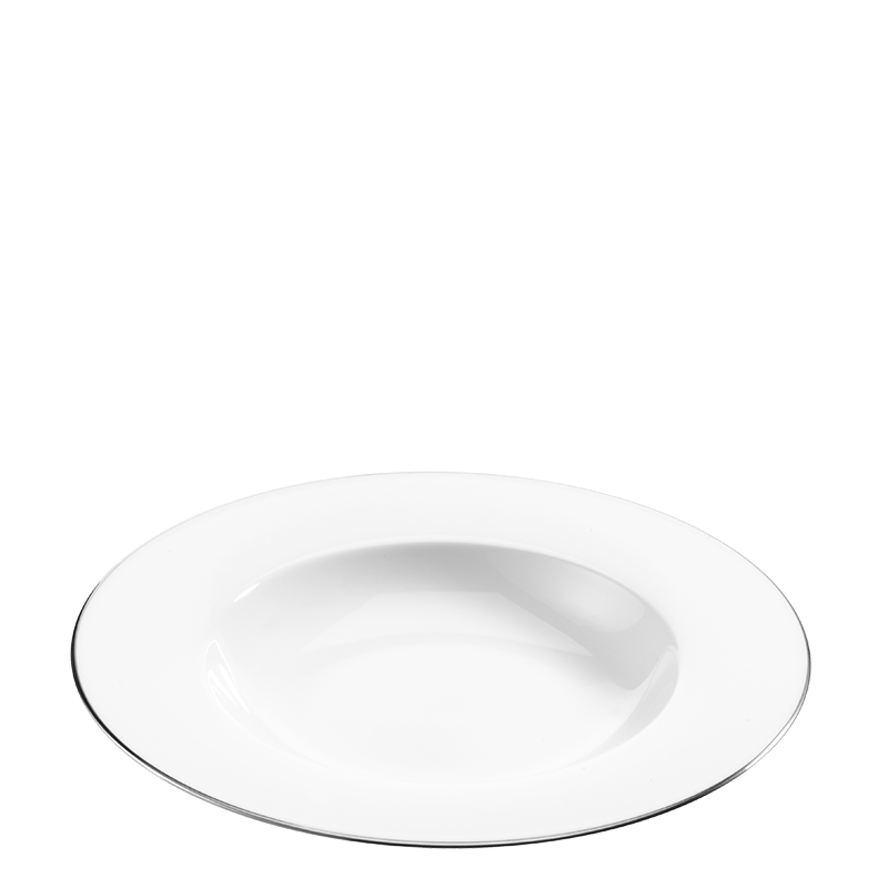 Assiette creuse Platinium Ø 24 cm bassin Ø 15,5 cm