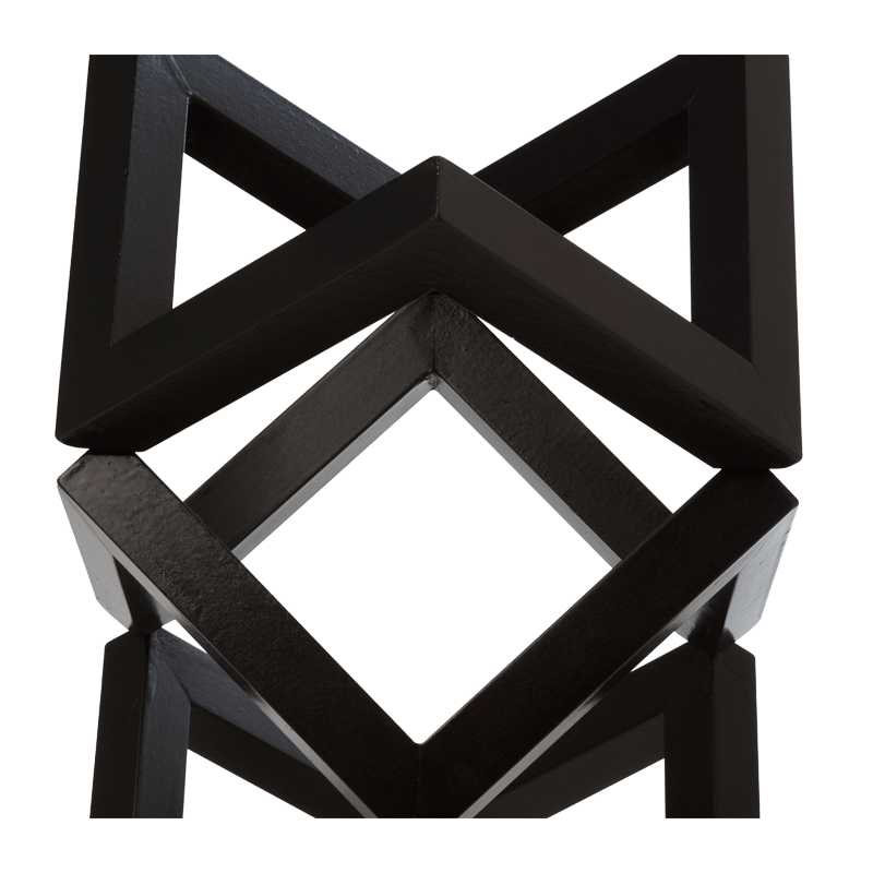 Support de plat en bois empilable noir (à l'unité)