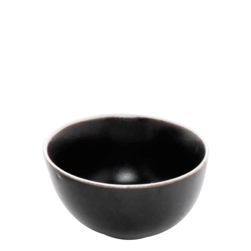 Bol carbone filet blanc Ø 8 cm H 4.5 cm 12,5 cl