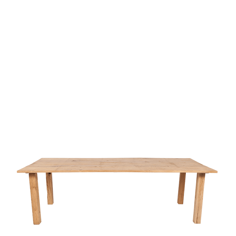 Table Nature rectangulaire en chêne 100 x 240 cm H 73 cm