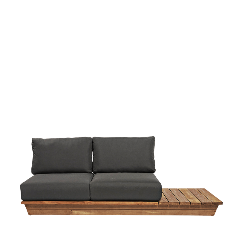 Canapé 2 places Lounge Grey 76 x 204 cm H 70 cm