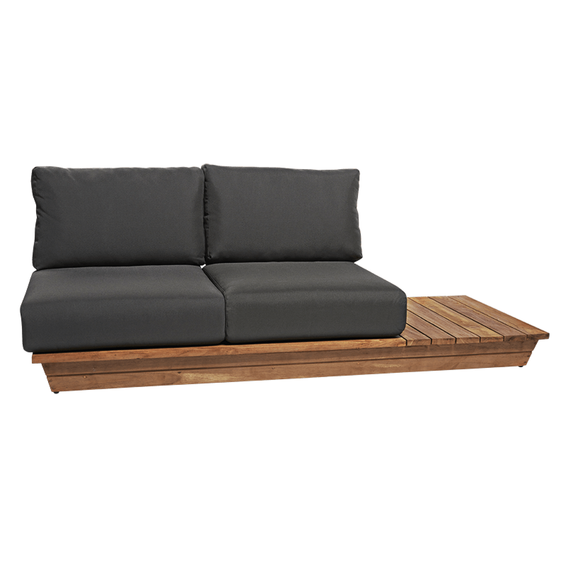 Sofa Lounge Grey 76 x 204 cm H 70 cm