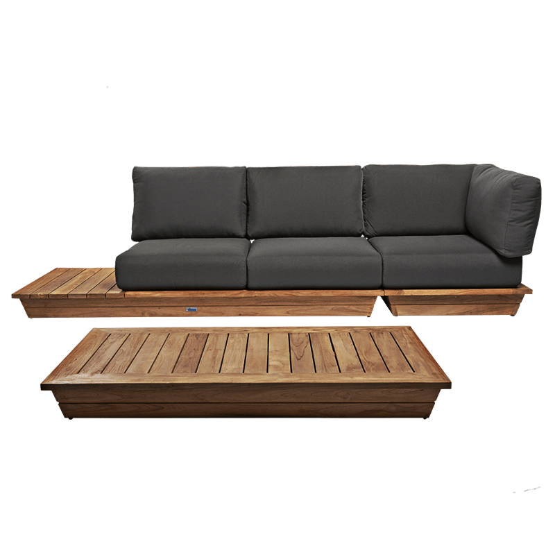 Hoekmodule Lounge Grey 76 x 76 cm H 70 cm