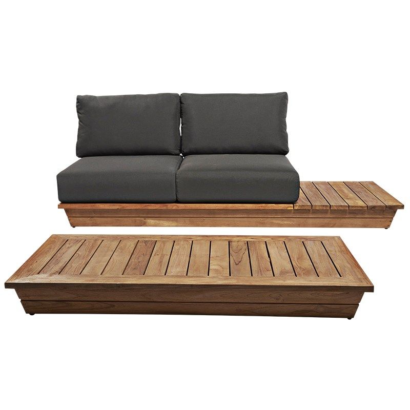 Lage tafel Lounge 70 x 140 cm H 16 cm