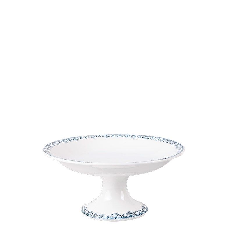 Grote fruitschaal Vintage blauw Ø 22-26 cm H 10-16 cm