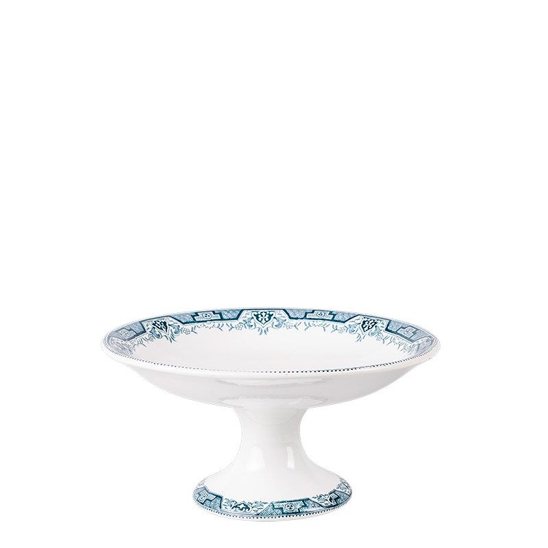 Grote fruitschaal Vintage blauw Ø 22-26 cm H 10-16 cm