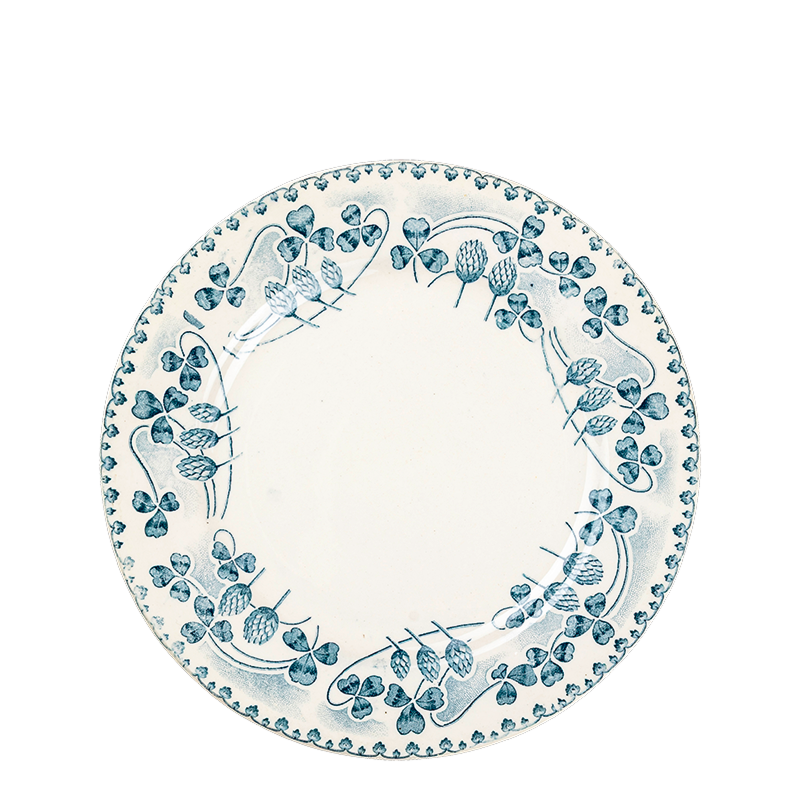 Petite assiette Vintage bleu vert Ø 18-21 cm