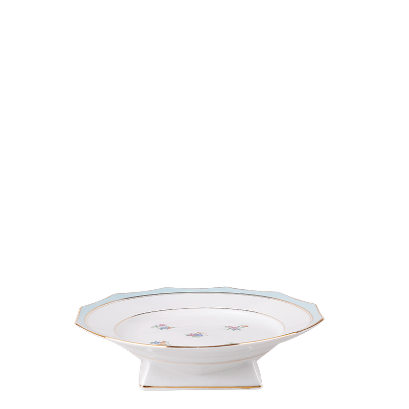 Compotier bas vintage fleuri Ø 21-26 cm H 4-6 cm