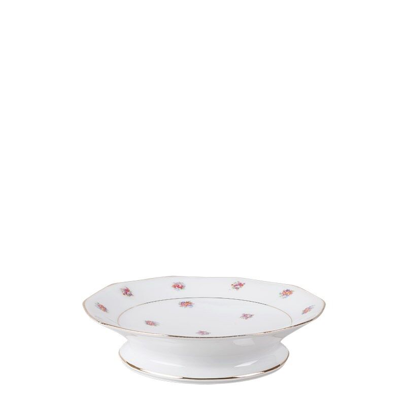 Lage fruitschaal Vintage gebloemd Ø 21-26 cm H 4-6 cm