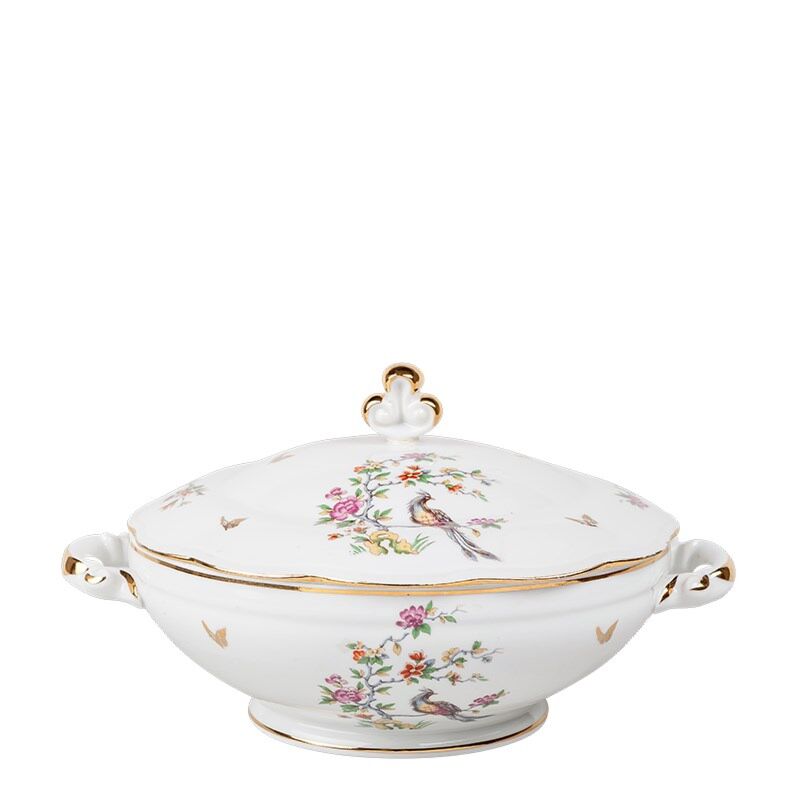 Soepterrine Vintage gebloemd Ø 23-27 cm - 2-3 L