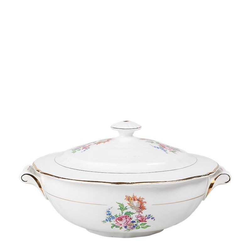 Soepterrine Vintage gebloemd Ø 23-27 cm - 2-3 L