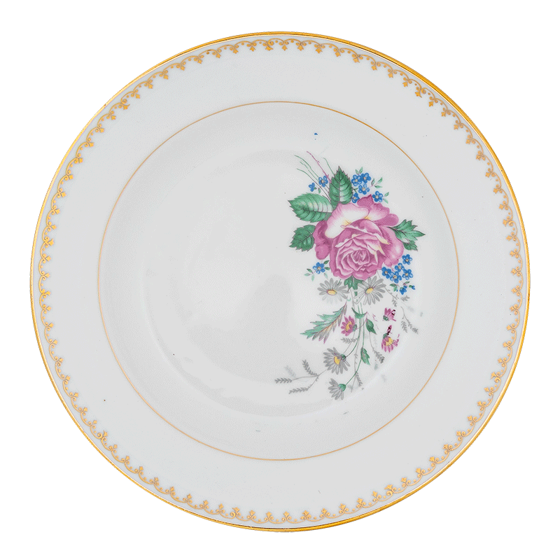 Assiette creuse Vintage Fleurie Ø 23-25 cm