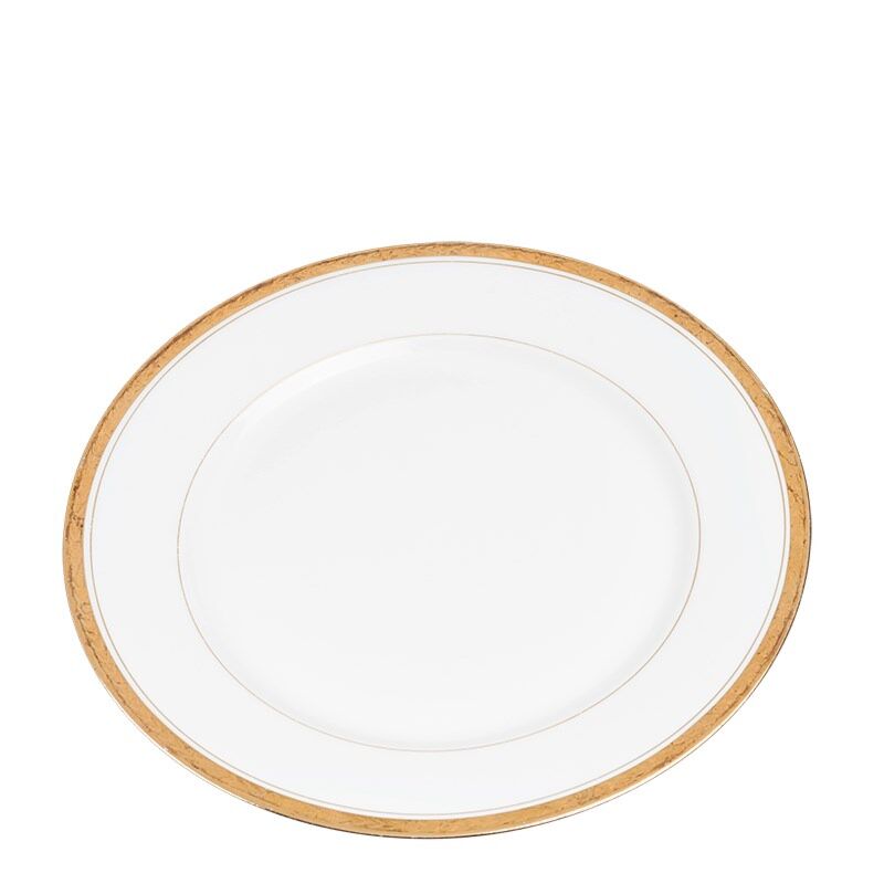 Groot bord Vintage wit en goud Ø 23-25 cm