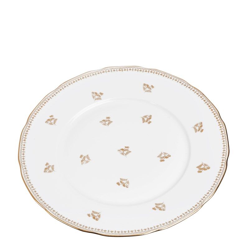 Groot bord Vintage wit en goud Ø 23-25 cm