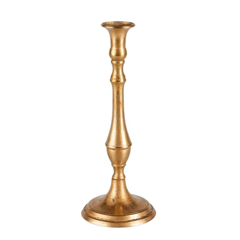 Grand bougeoir Vintage doré H 18-25 cm