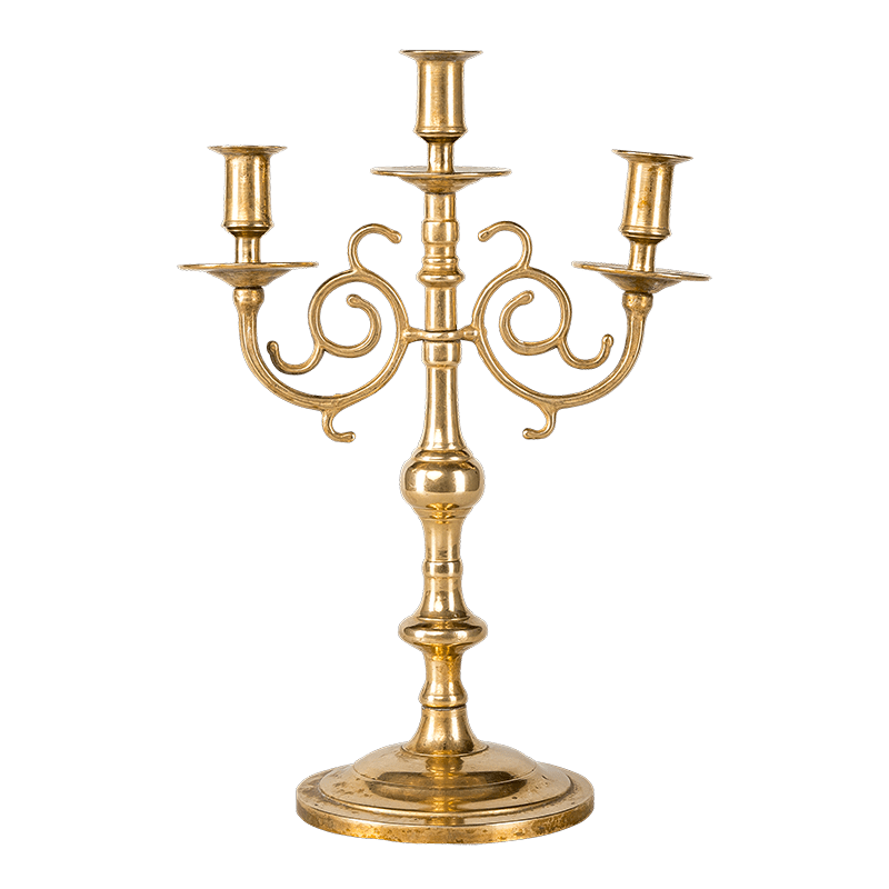 Chandelier Vintage doré H 25-35 cm