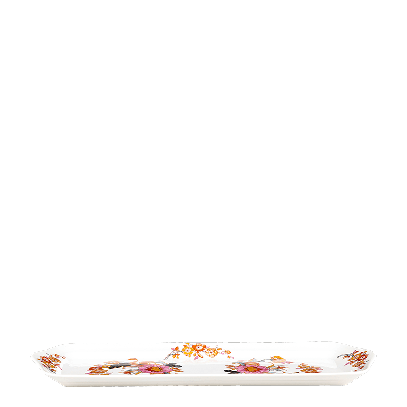 Cakeschaal Vintage gebloemd 35-40 x 14-17 cm