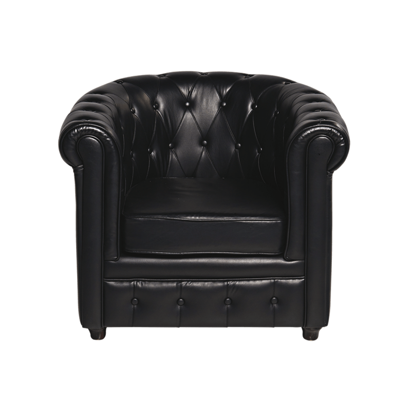 Club Chesterfield noir 82 x 75 cm H 75 cm
