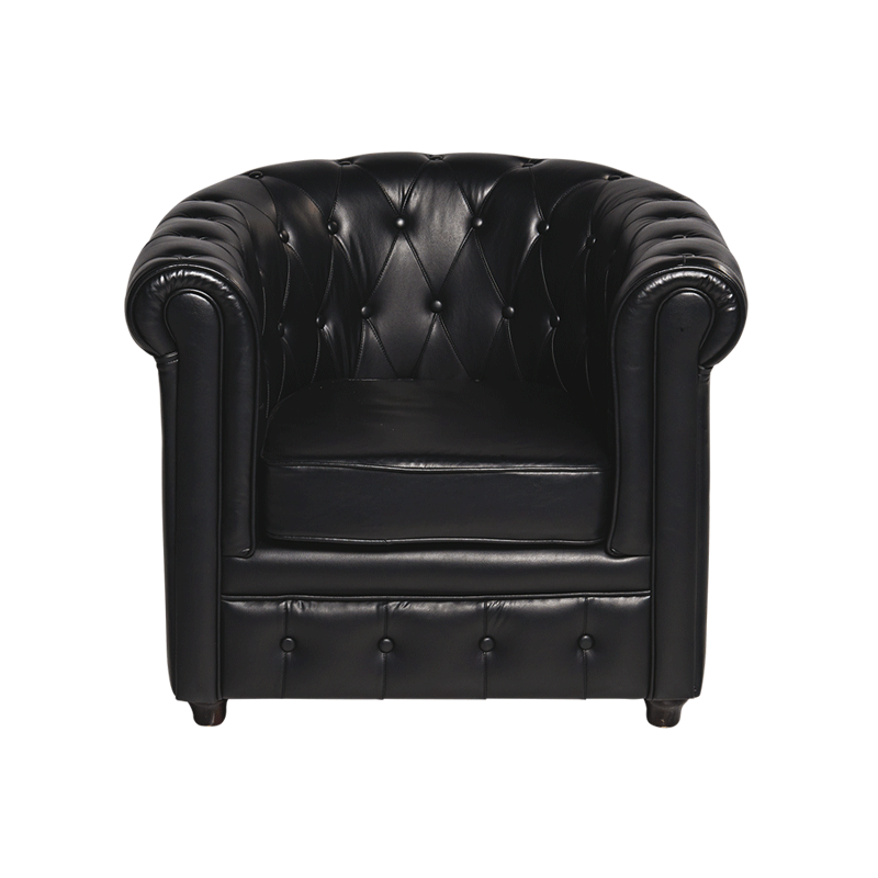 Club Chesterfield noir 82 x 75 cm H 75 cm