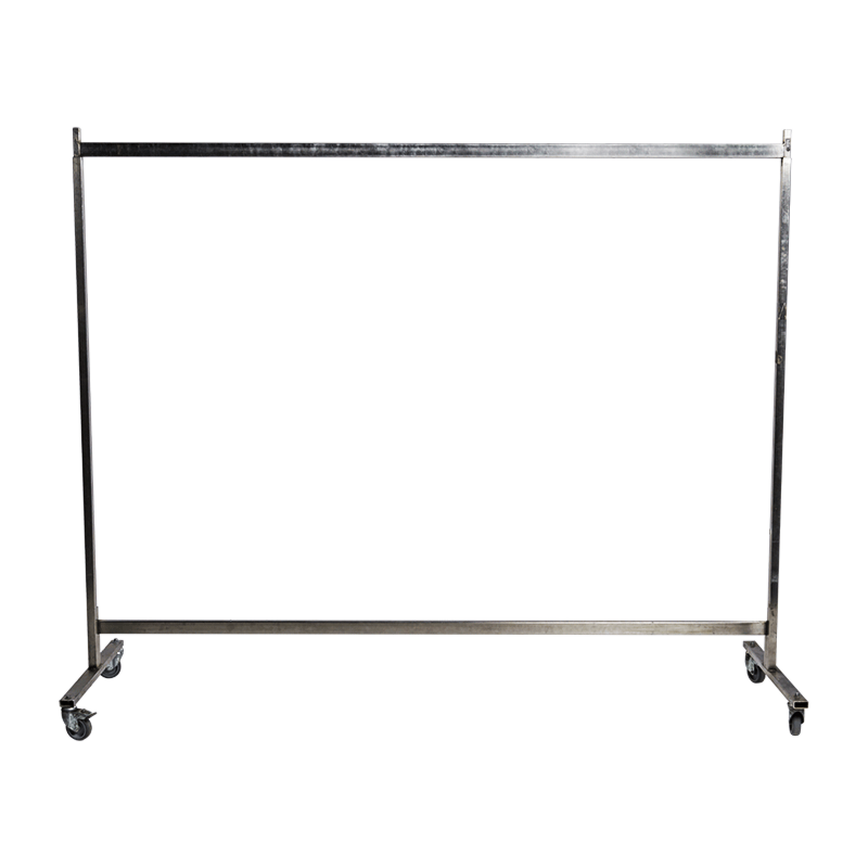 Kapstok H 160 cm met 45 plastic kleerhangers
