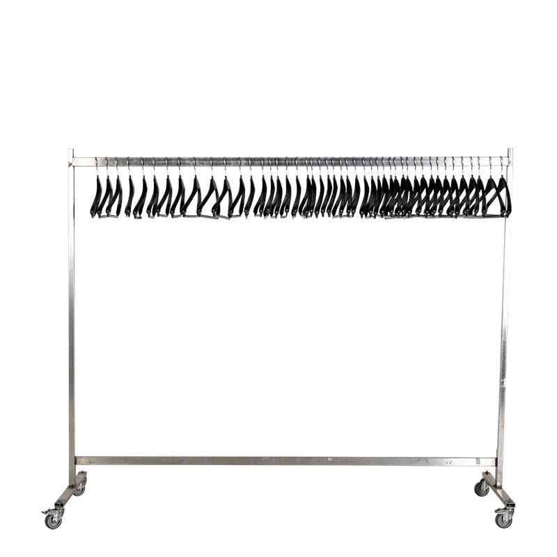 Kapstok H 160 cm met 45 plastic kleerhangers