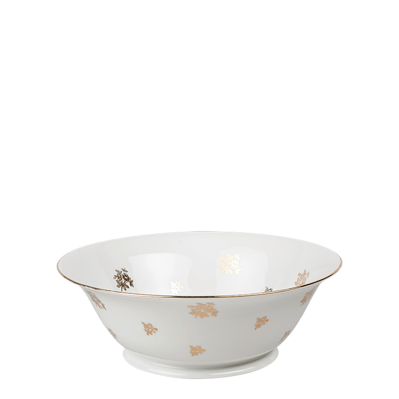 Saladier Vintage blanc et doré Ø 23-27 cm 2-3 L