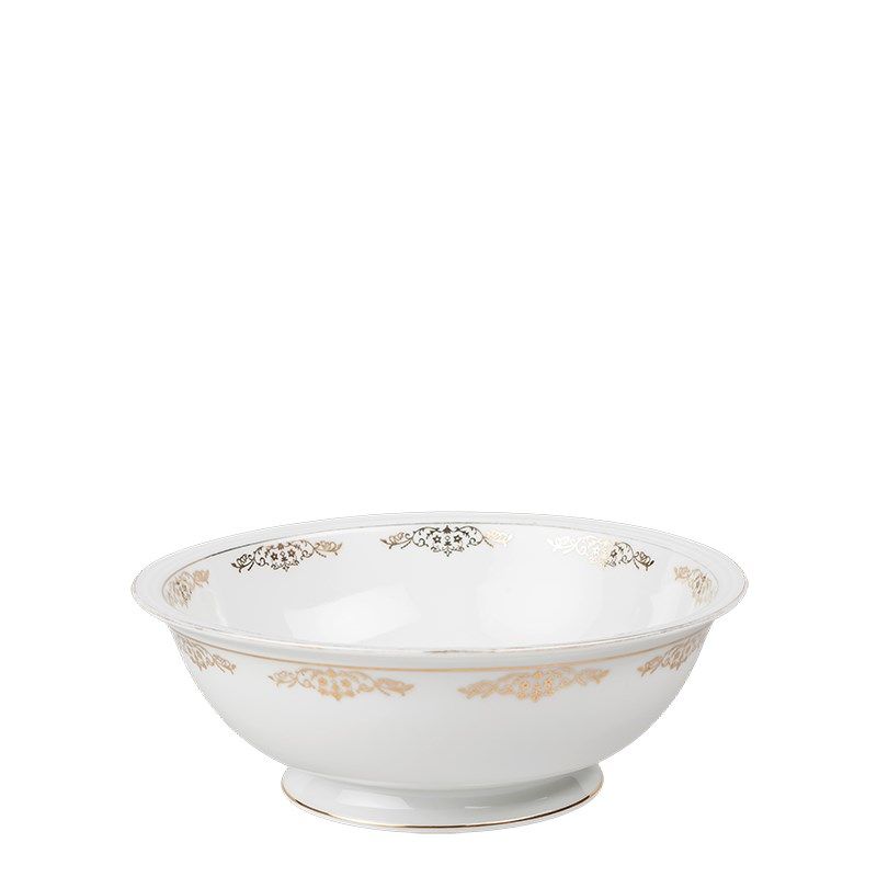 Saladier Vintage blanc et doré Ø 23-27 cm 2-3 L