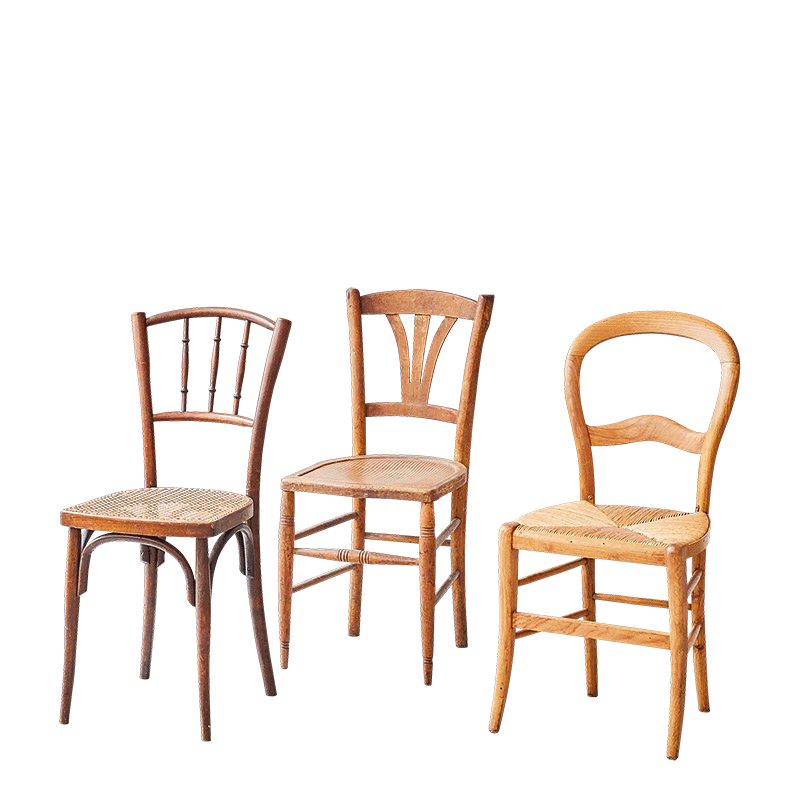 Chaise en bois vintage