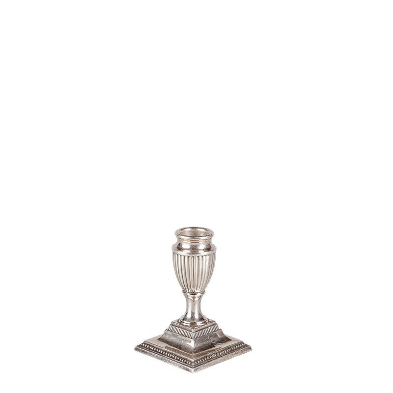 Petit bougeoir vintage argenté H 6-17 cm
