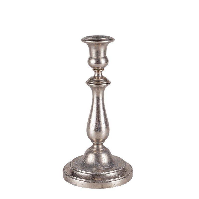 Vintage kandelaar zilver groot H 18-25 cm