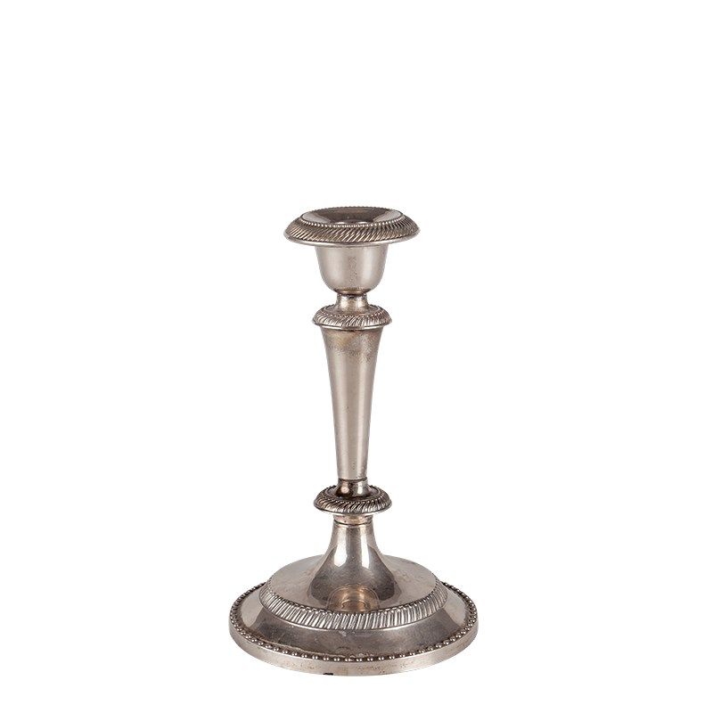 Vintage kandelaar zilver groot H 18-25 cm