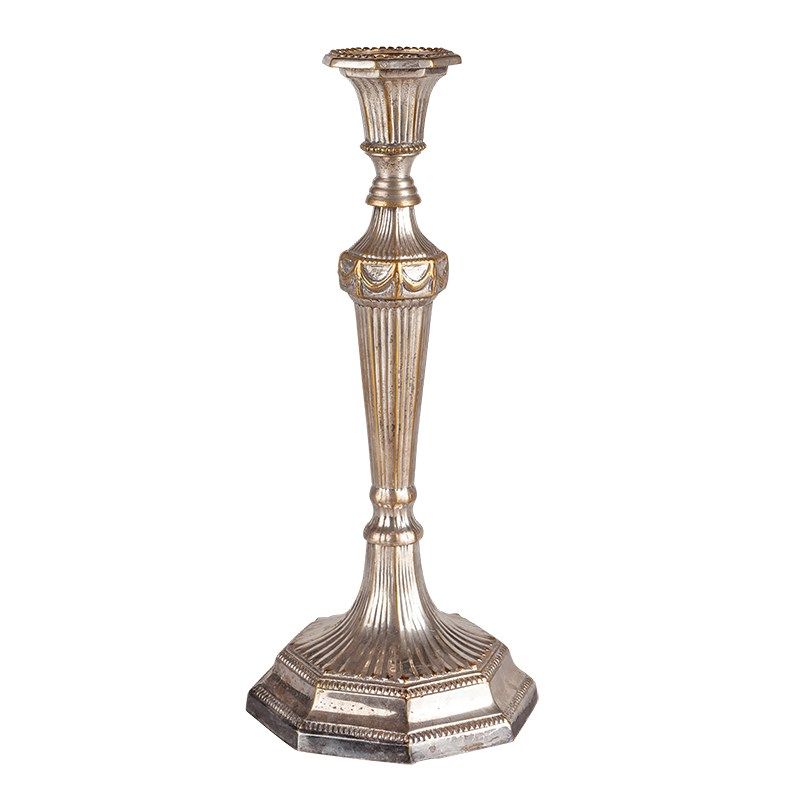 Vintage kandelaar zilver groot H 18-25 cm