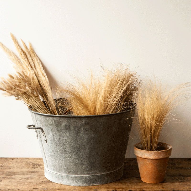 Vintage zinken kuip groot model
